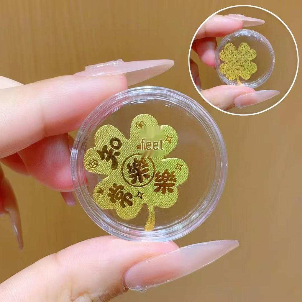 999 Pure Gold Treasure Chest Phone Sticker - Princess New Year Wealth Stickers Gift