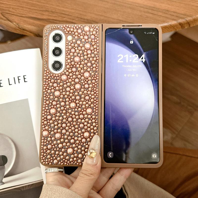Подходит для чехла мобильного телефона Samsung ZFold6, полноэкранный жемчужный полный чехол, высококачественный защитный чехол, чехол для складного мобильного телефона Zfold5 3