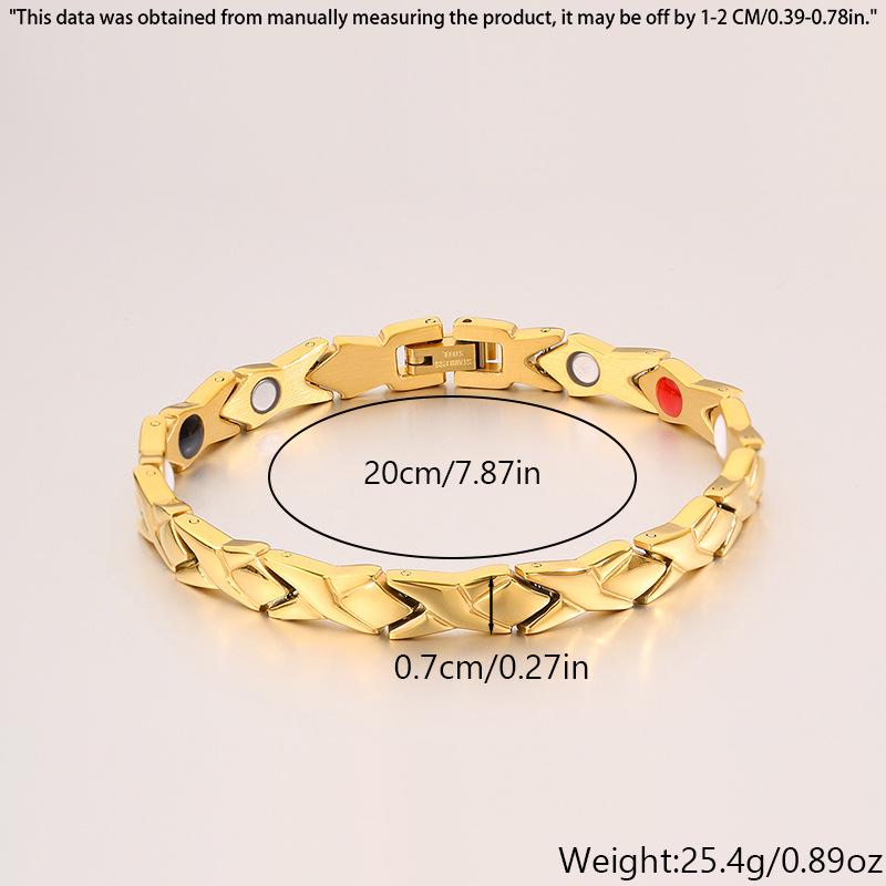 Женский универсальный браслет-часы из нержавеющей стали с магнитным замком с покрытием из 18-каратного золота