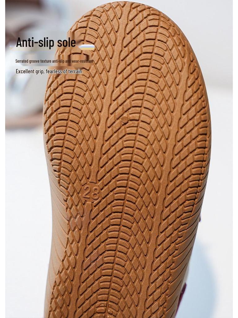 Водонепроницаемые кожаные низкие ботинки Bobdog для девочек, ретро-стиль - Коллекция Весна & Осень