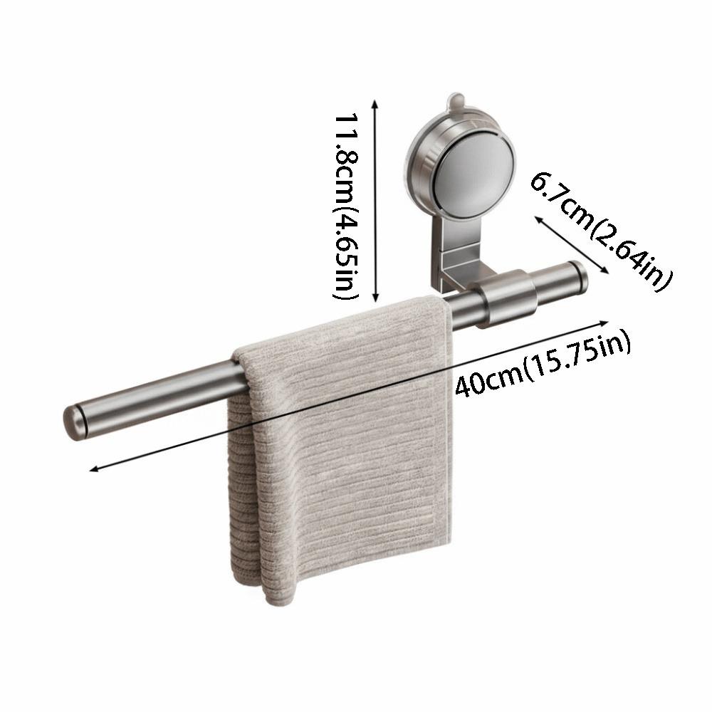 Cream Style No-Drill Towel Bar Punch-free Removable Towel Rack New Suction Cup Towel Rack Kitchen