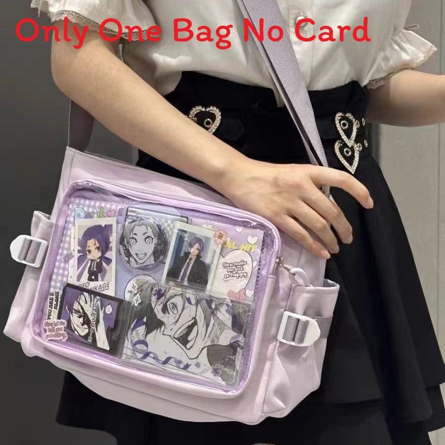 Nylon Transparent Crossbody Bag With Zipper Closure For Daily Use And School Commuting