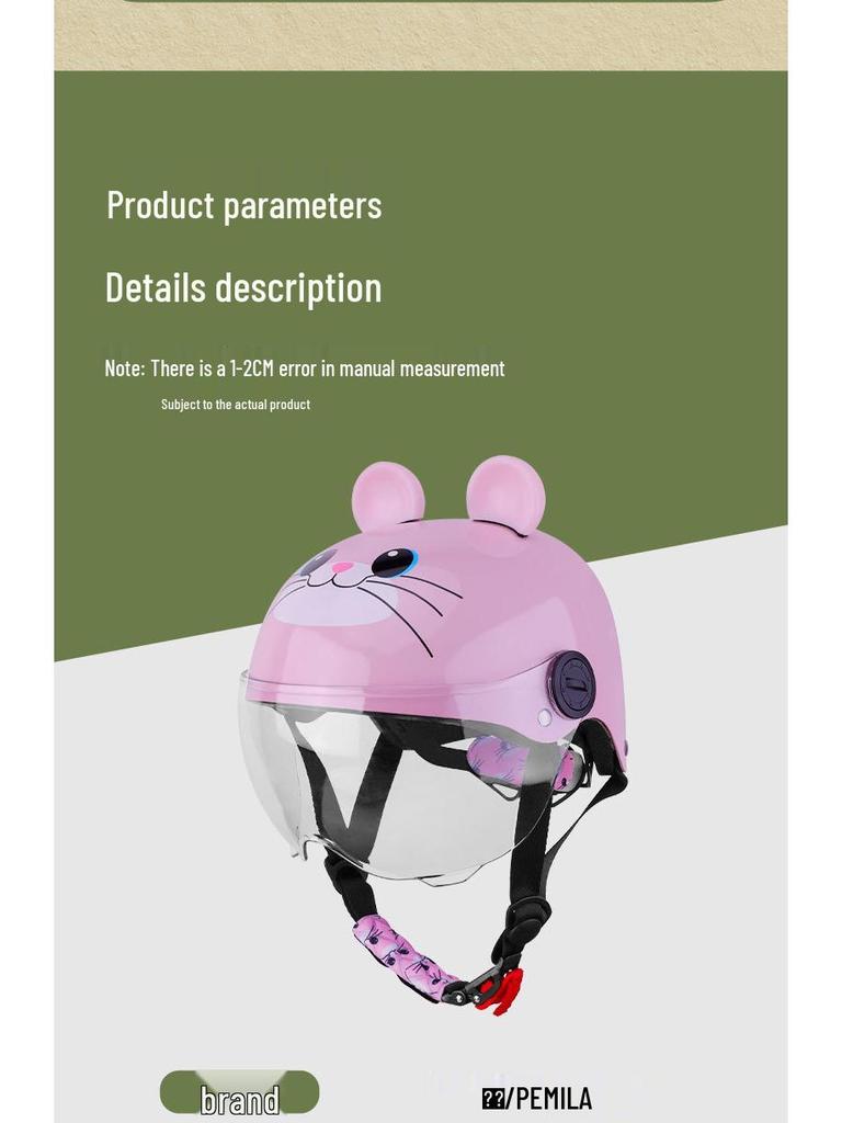 Children's Cycling Helmet with Anti-fog UV Goggles and Sound Ears