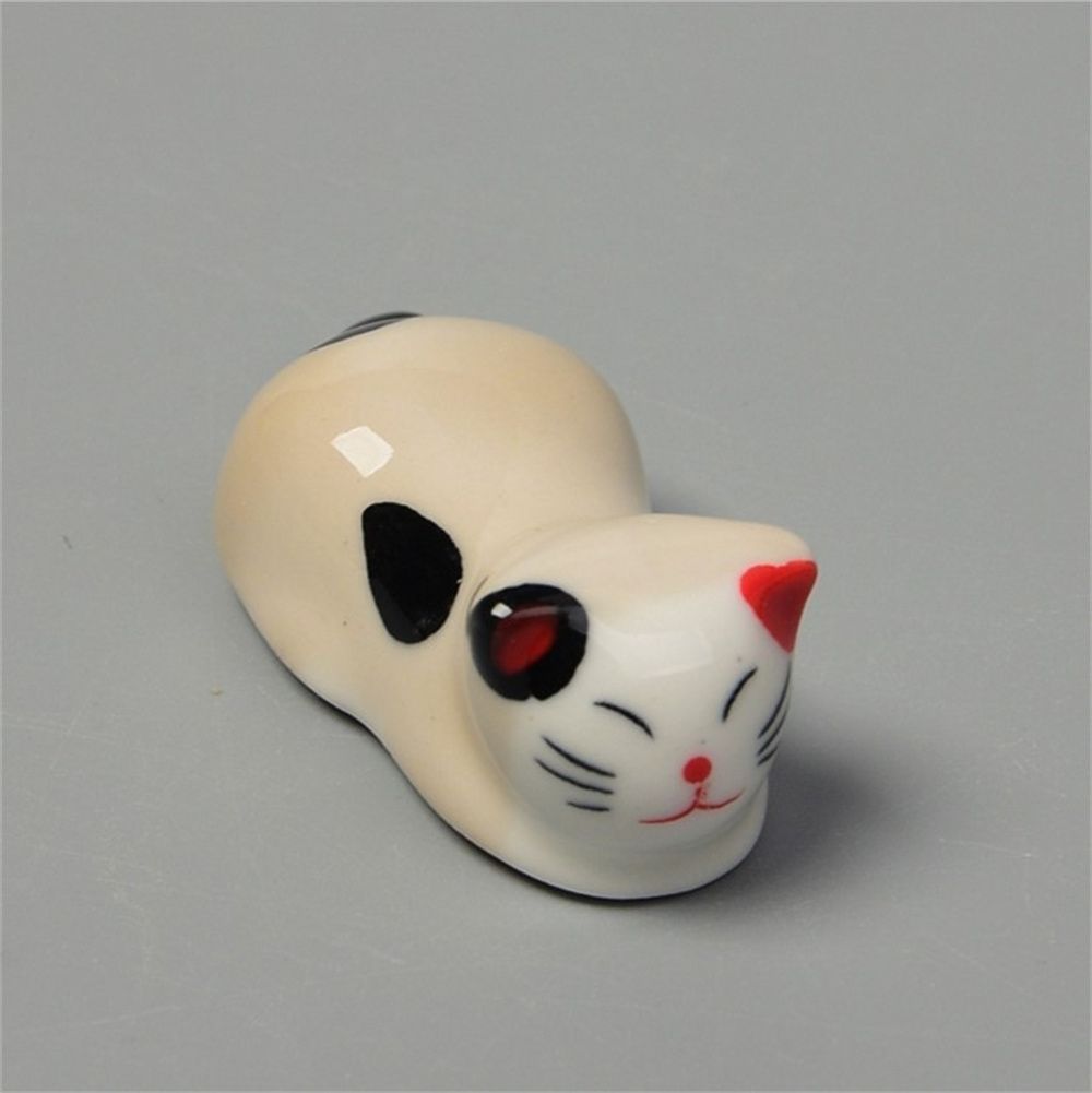 Beautiful Home Hotel Luck Japan Lucky Cat Cutlery Stand Japanese Chopsticks Holder Ceramic
