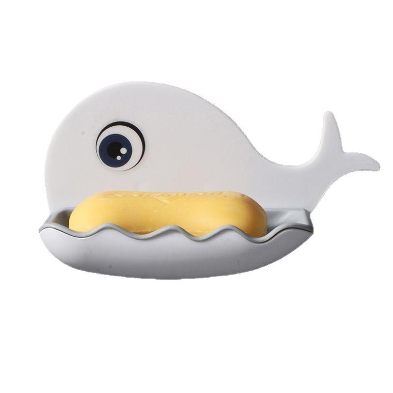 Мультяшная настенная двухслойная мыльница со сливом - полка для хранения в ванной комнате для общежитий