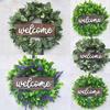 American Imitation Wreath Door Decoration Eucalyptus Wreath Eucalyptus Leaf Boxwood Wreath Party