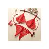 Women's Red Lace Bra Panty Set