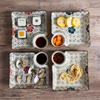 Japanese Ceramic Dumpling Bowl Built-in Sauce Dish – Sushi Plate and Dessert Tray for Kitchen & Dining Table