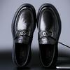 Осенняя деловая повседневная кожаная обувь мужская кожаная высококлассная мужская обувь ленивая на одной педали свадебные лоферы трендовая универсальная