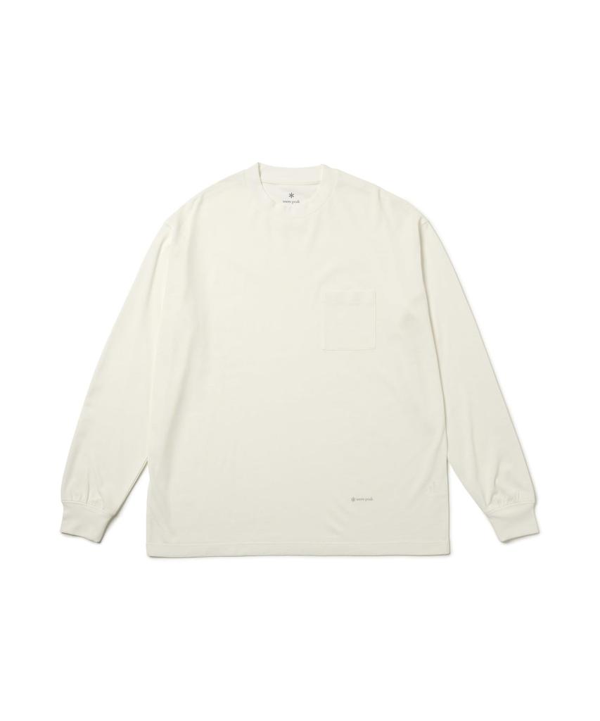 Snow Peak Гибридная шерстяная сетчатая футболка с вырезом и длинным рукавом, размер L, SW-25AU017, Sew, Футболка, Мужская Женская,