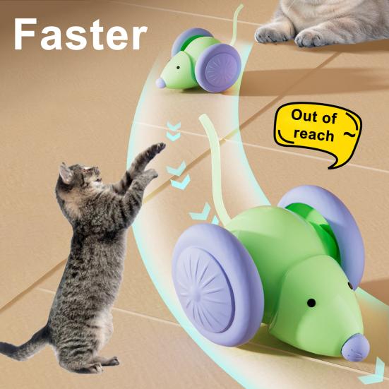 Электрическая мышь кошка интерактивная игрушка умная мышь кошка со светодиодным хвостом стимулируется