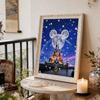 Disney Набор для рисования «Замок Микки и Минни» Сделай сам Подарок Украшение для дома Картина из искусственных драгоценных камней Искусство