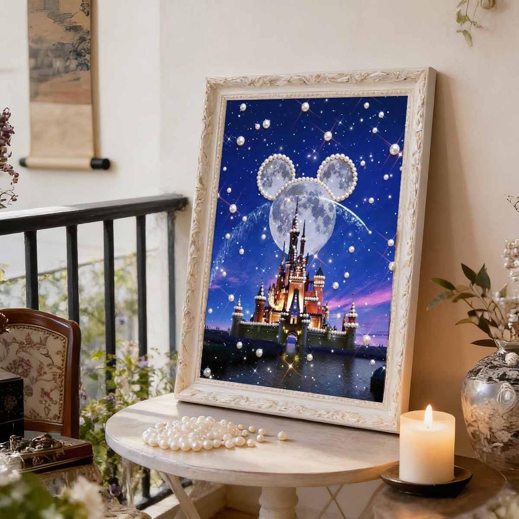 Disney Набор для рисования «Замок Микки и Минни» Сделай сам Подарок Украшение для дома Картина из искусственных драгоценных камней Искусство