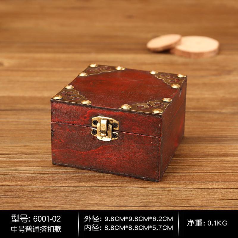 Vintage Storage Wooden Box With Lid For Bedroom Desk Organization And Decor Home