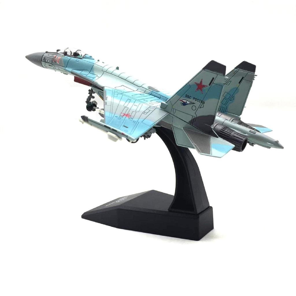 1:100 Metal Blue SU-35 Super Flanker Heavier Aircraft Model Simulation Fighter Aviation Military Science Display Model
