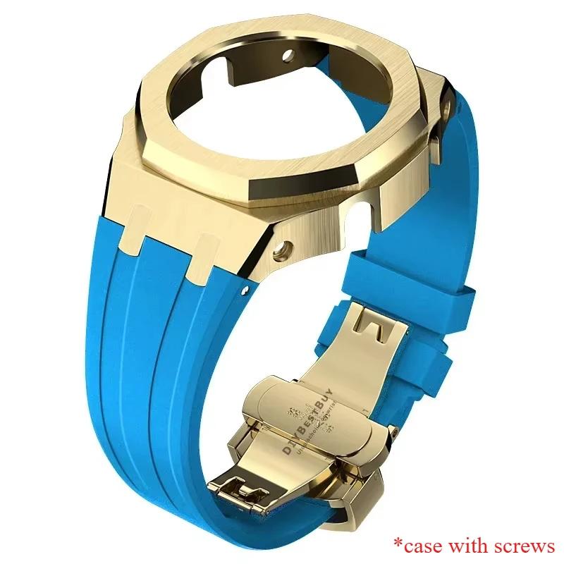 Металлический корпус 4-го поколения Безель Рамка GA2100 GAB2100 Casioak Мод Кит Модификация Рамка Для GA2110 Металлический Резиновый Ремешок Аксессуар Оптом