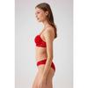 Woman Red 4561 Milan Push Up Filled Lace Dowry Bra And Pantyh