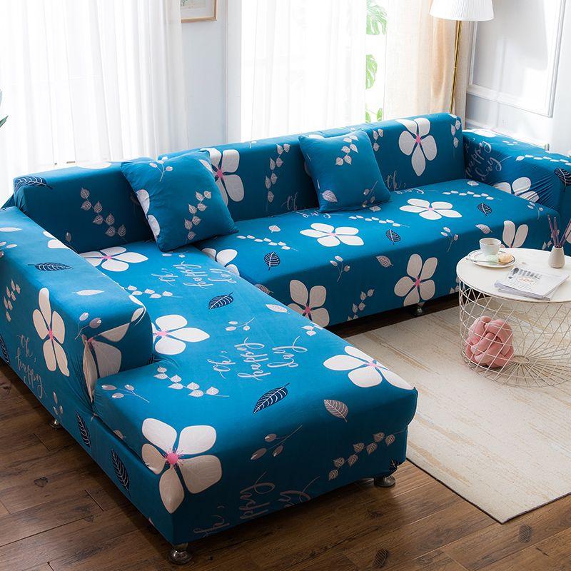 Эластичный чехол для дивана с цветочным принтом, эластичные чехлы для защиты мебели, чехлы для диванов, чехлы для диванов на 1/2/3/4 места для гостиной