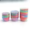 200pcs Gradient Color Cake Paper Tray Disposable High Temperature Resistance Oil Proof Paper Cup Household Kitchen Baking Mold