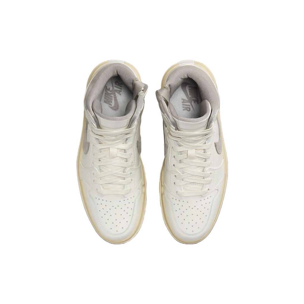 Air Jordan 1 Elevate High SE Sail College Серые женские кроссовки Кремовые бледно-ванильные, средне-коричневые DZ3744-100