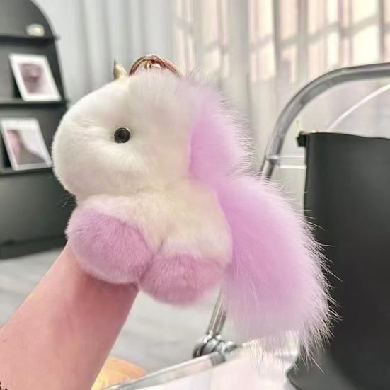 Брелок Подвеска Шарм Мягкая Ткань Брелок Подвеска Имитация Норки Мех Лошадь Рюкзаки Сумки Аксессуары