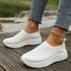 2024 New Fashion Solid Color Mesh Breathable and Comfortable Round Toe Outer Wear Low Heel Women's Sports Shoes Zapatos Mujer