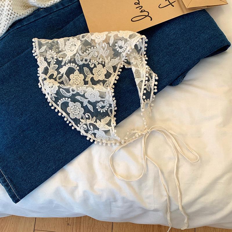 Французская ретро цветочная кружевная повязка на голову женская милая шелковый платок приморская сумка головной треугольный платок литературный фото-шарф