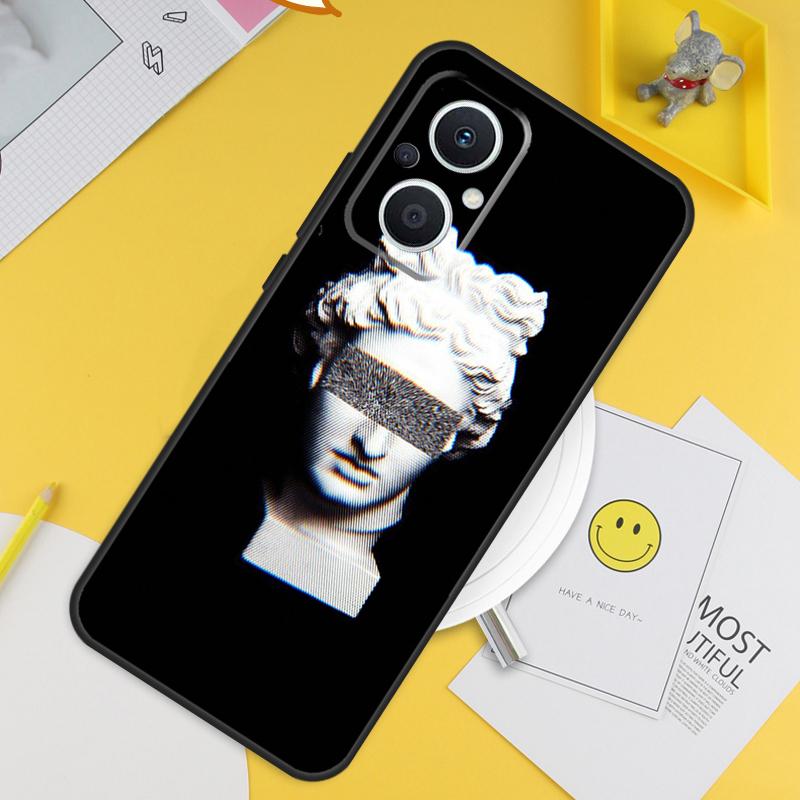 Греческая эстетика Гипсовая статуэтка Для OPPO Reno 13F 11F 12F 14F 10 11 12 13 14 Pro 8T 7 8 Lite OPPO Find X8 X6 X5 X9 Pro Чехол