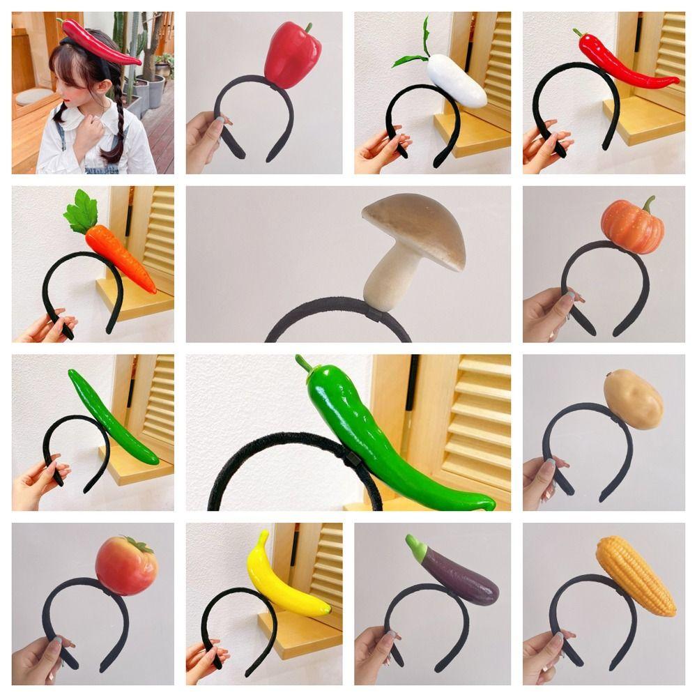 Banana Simulated Food Hair Hoop Tomato Vegetable Hair Bands Funny Fruits Headband Female/Girls