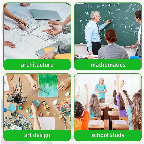 5 Pieces Circle Template - Plastic Circle and Oval Measuring Templates Circle Guide Stencil Geometry Rulers Geometric Drawings Templates for Office