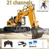 Huina 550HD 1:14-канальный радиоуправляемый экскаватор из сплава 21 канал, металлическая версия, 2,4 ГГц, беспроводной, большой строительный транспорт, игрушки-экскаваторы