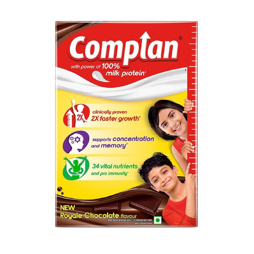 Complan Royale Шоколадный питательный напиток в порошке для детей 500 г Картонная упаковка Высокое содержание белка Поддержка роста