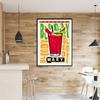 Джин Тоник Кухня Печатный Коктейль Настенная Картина Холст Картина Кухня Плакат Бар Клубная Жизнь Домашнее Украшение Мультфильм Напиток Картина