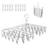 YOUXIU Clothes Drying 52 Clothespins 20 Spare Stainless Foldable Clothes Drying Convenient 69cm X Rack, (Includes Clothespins), Steel, Rack, Storage,