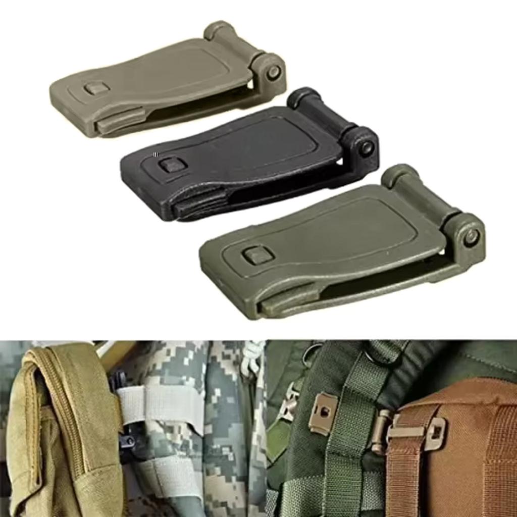 2Pcs/set Tactic Backpack Strap Management Clip for Webbing Multipurpose Backpack Strap Clip Webbing Dominator Buckle