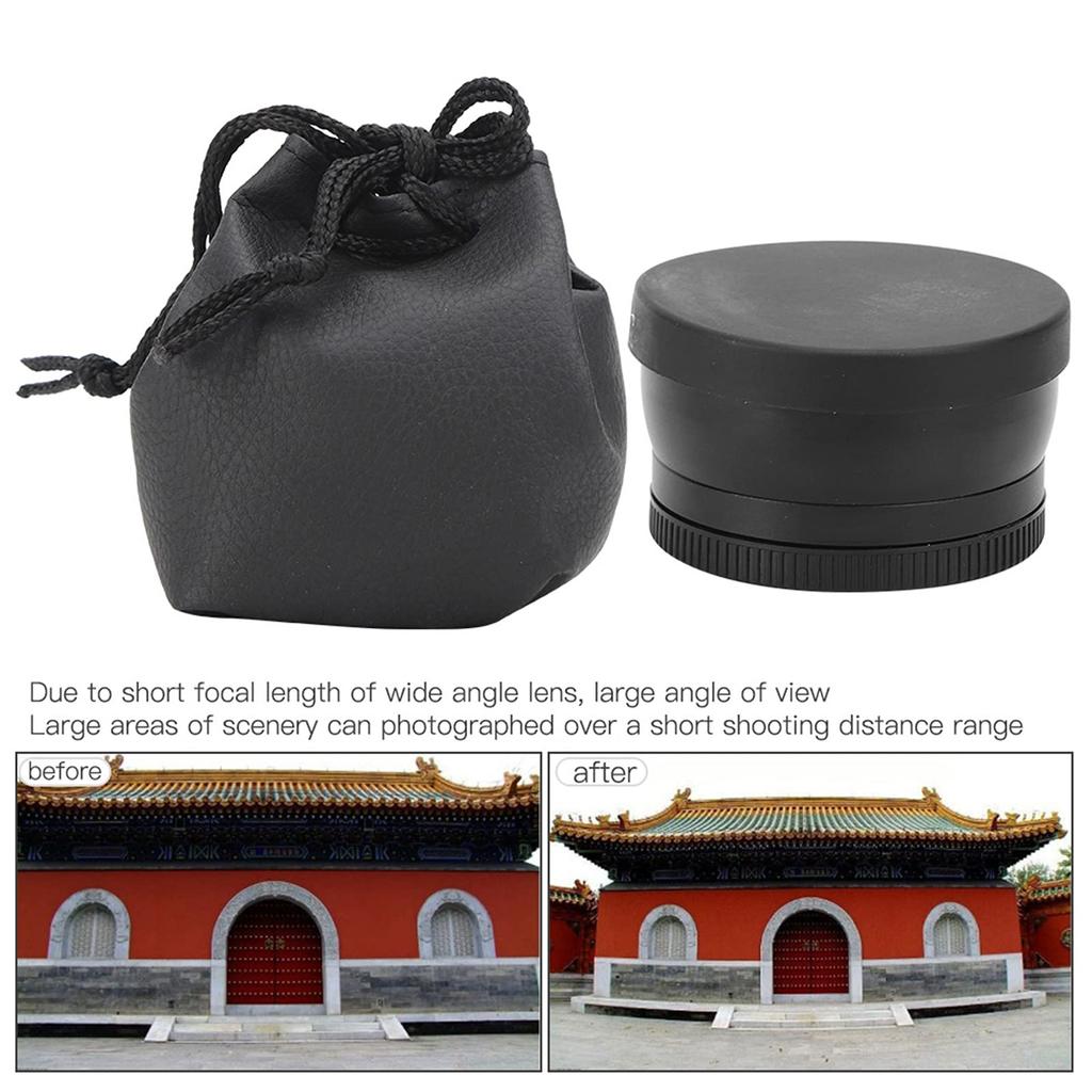 ASHA 58mm Camera Macro Lens for and Olympus Wide-Angle Lens, 0.45X Wide-Angle Canon, Nikon, Sony,