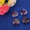 Natural Crystal Healing Stone Love Heart Shape Fluorite Gemstone Home Decor(Amethyst)