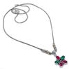 Kashmir Ruby, Emerald Natural Gemstone Handmade Gift Necklace 18" J0M64