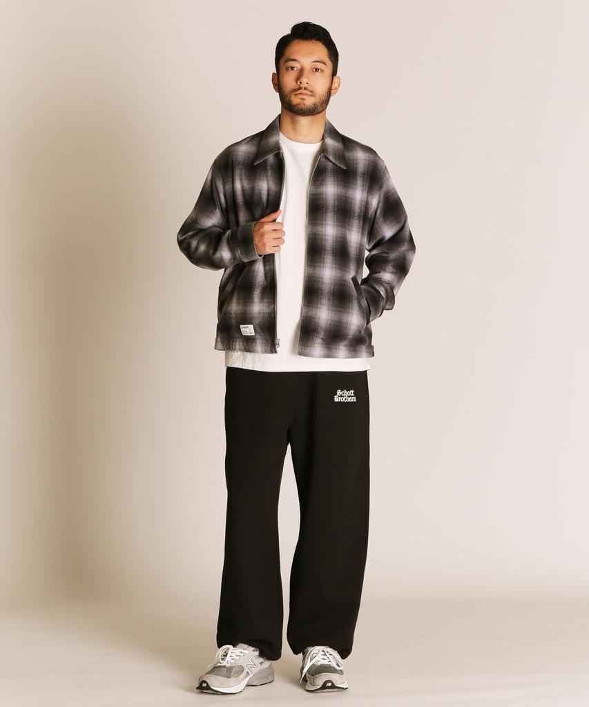 Куртка Schott OMBRE, Мужская куртка с омбре-клеткой, Размер 2XL, 010, Черный, 782-5252005