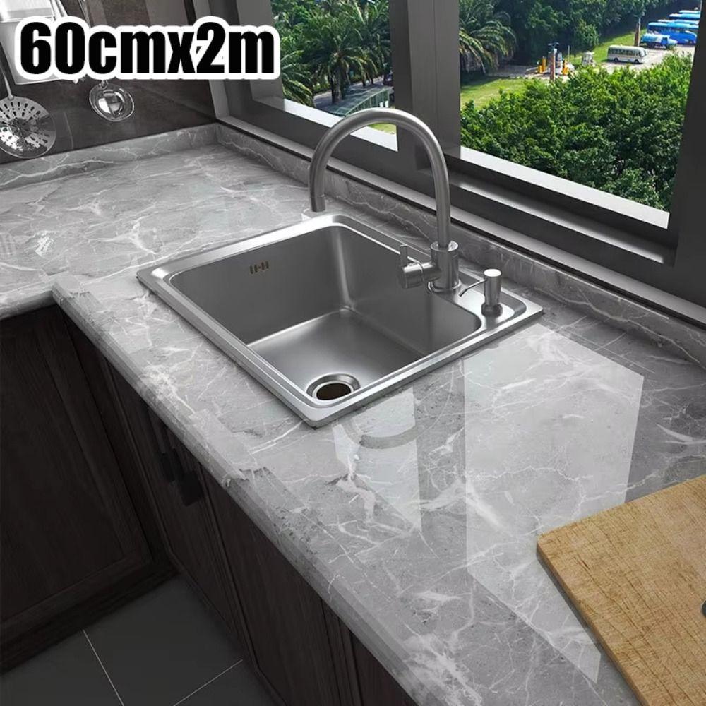 Маслостойкие наклейки на кухонную столешницу Водонепроницаемая пленка для ремонта плиты Новые обои для плитки