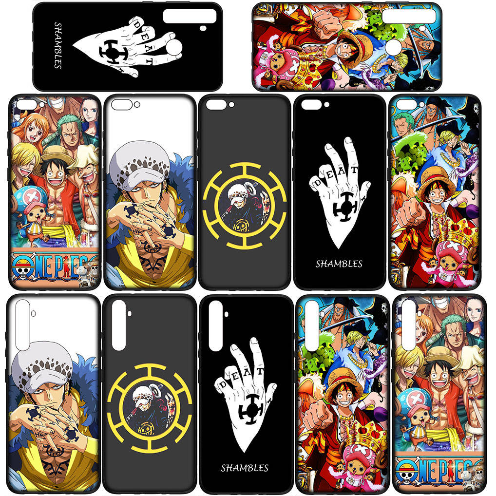 For Samsung Galaxy S24 S23 iPhone 16 15 14 Xiaomi Redmi Note 13 12 11 Plus 9 Pro Max X XR Phone Case Lovely Trafalgar Law Luffy One Piece OPPO Huawei