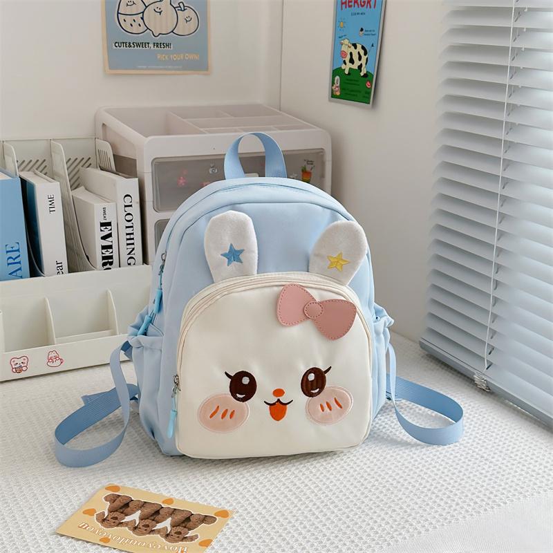 Детский школьный рюкзак для детского сада с изображением девочки-кролика