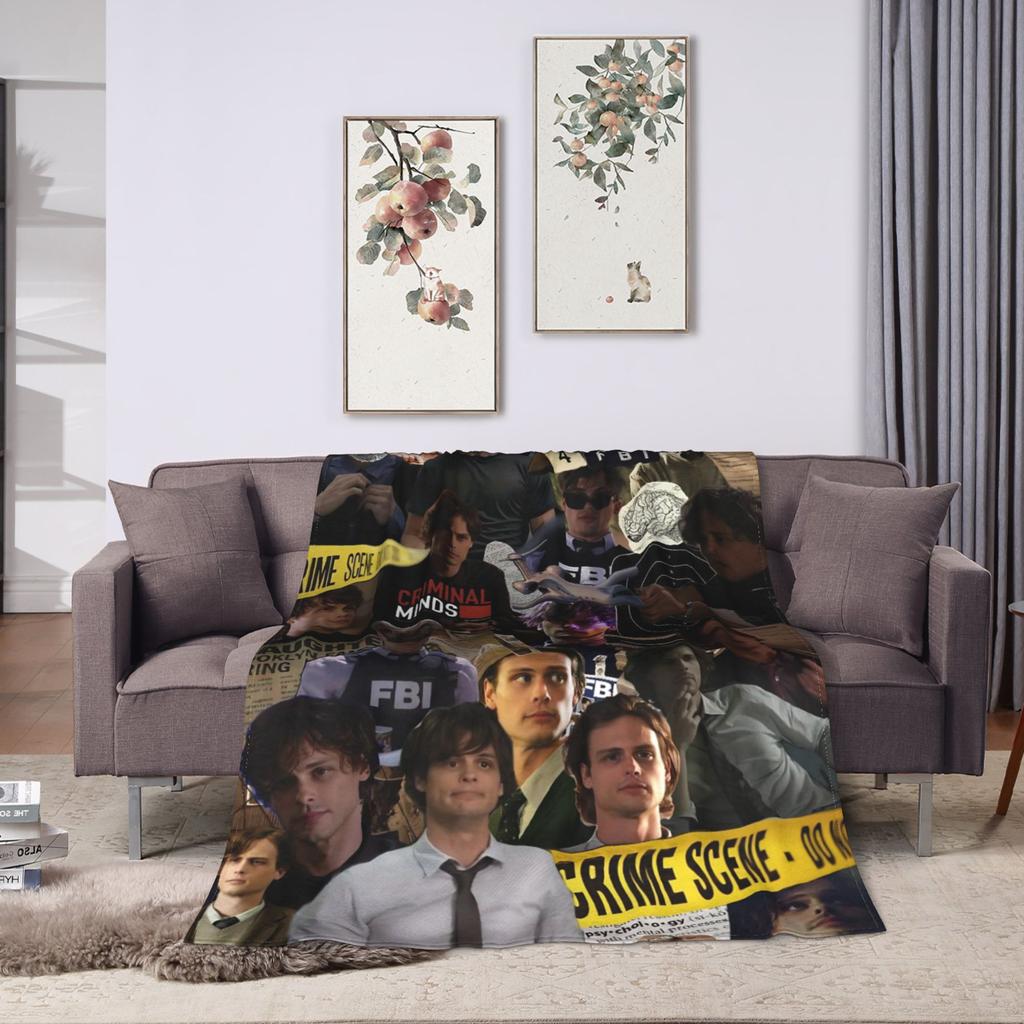 Soft Blanket Travel Criminal Minds Spencer Reid Throw Blanket Flannel Bedspread For Outdoor Graphic Sofa Bed Cover