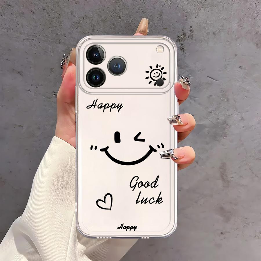 Чехол для телефона "Счастье и Удача" для Apple iPhone XR 12 7 8 14 15 Air 13 Mini 12 Pro MAX 17 16 Plus 16e 11 Face Мягкий Чехол