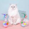 Качающаяся игрушка для кошек Интерактивная дразнилка для кошек с перьями и плюшевыми шариками Игрушка для обогащения среды кошек для котят в помещении Стимулирует охотничий инстинкт