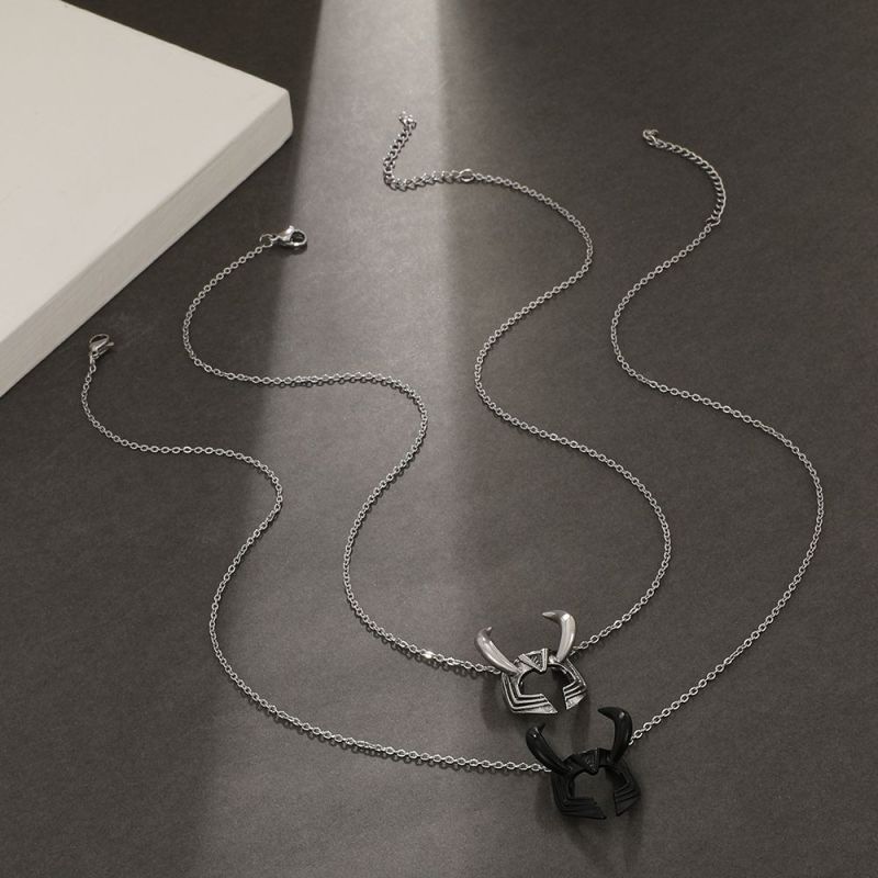 Европейский и американский кулон с головой быка, уличный хип-хоп, ретро, ​​простая мода, в стиле панк, ожерелье с рогом быка, аксессуары