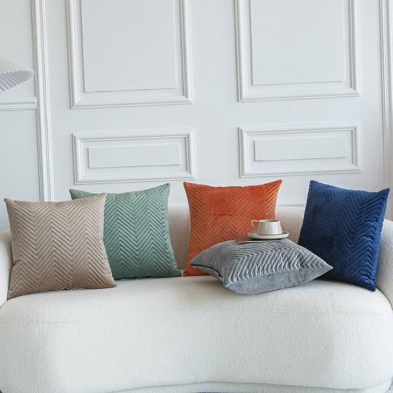 Наволочка моющаяся, уютная, потайная молния, однотонная, с тиснением, дизайн, наволочка, декор для гостиной, спальни, для ежедневного использования