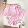 Kids Cartoon Casual Fashion Outfit Set Long Sleeve Top & Pants