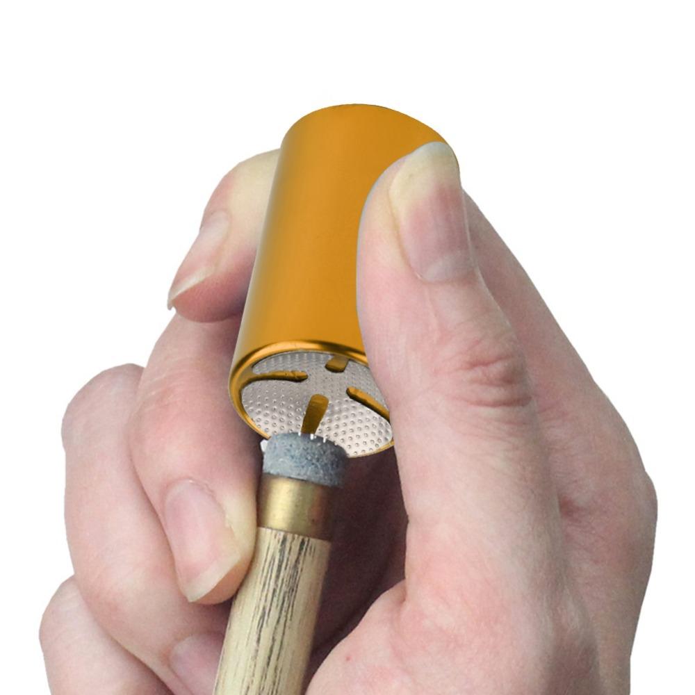 2in1 Pool Stick Shaper Aluminum Billiard Tip Shaper Billiard Cue Tip Tool Tip Reshaping