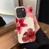 Красная Лилия Чехол для Телефона Подходит для IPhone 17 Pro Max Air 16 15 Plus 14 13 12 11 Чехол Обложка Funda Для IPhone 16 15 14 Plus Чехол